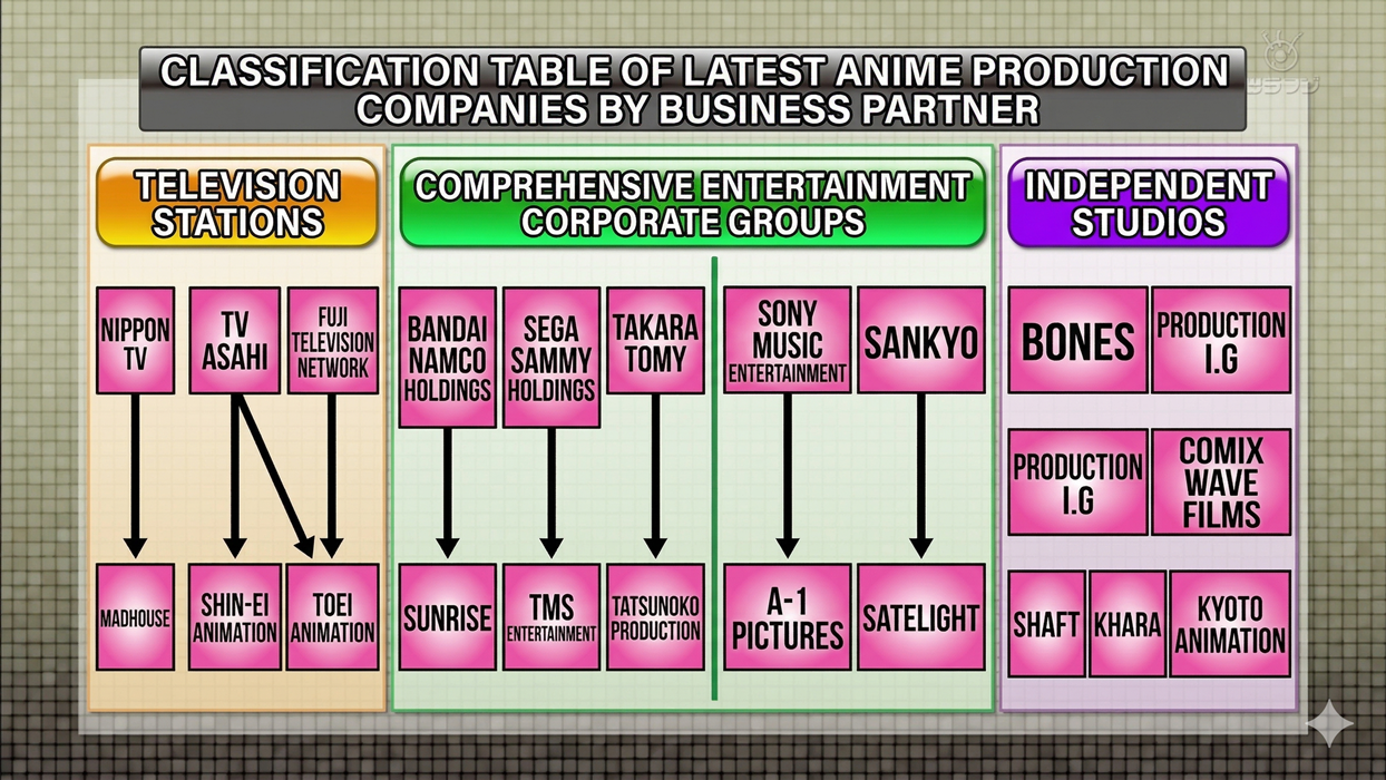 สตูดิโออนิเมะขาดทุนบ่อยๆ จะปิดตัวหรือไม่ ? 2 Studio Structure