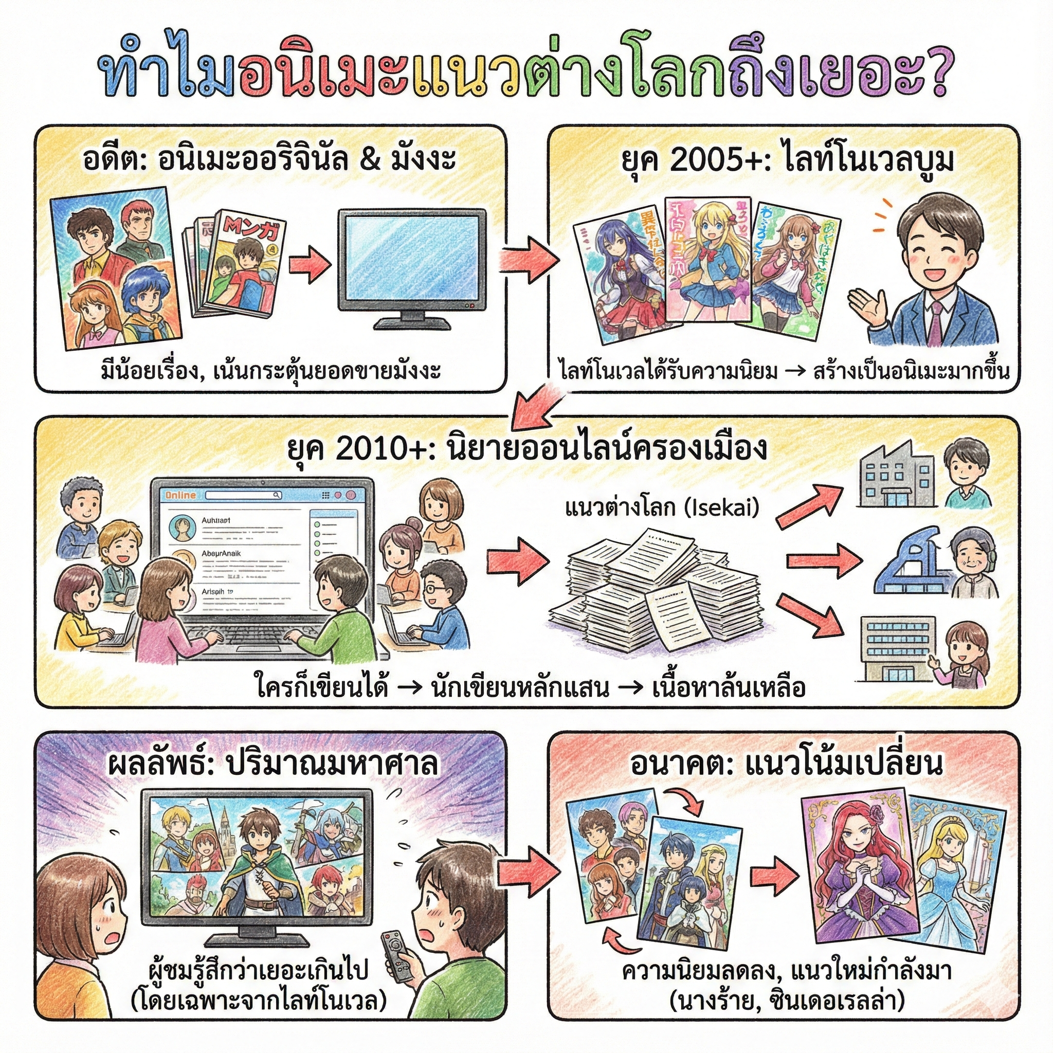 ทำไมอนิเมะแนวต่างโลกถึงเยอะและแนวโน้มอนาคต ? 1 ทำไมอนิเมะแนวต่างโลกถึงเยอะ