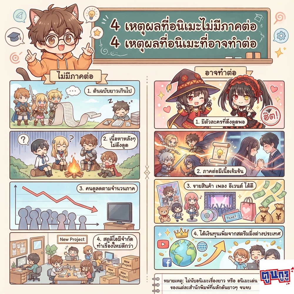 4 เหตุผลที่อนิเมะหลายซีรีส์ ไม่นิยมทำภาคต่อ 1 4 reasons sequel