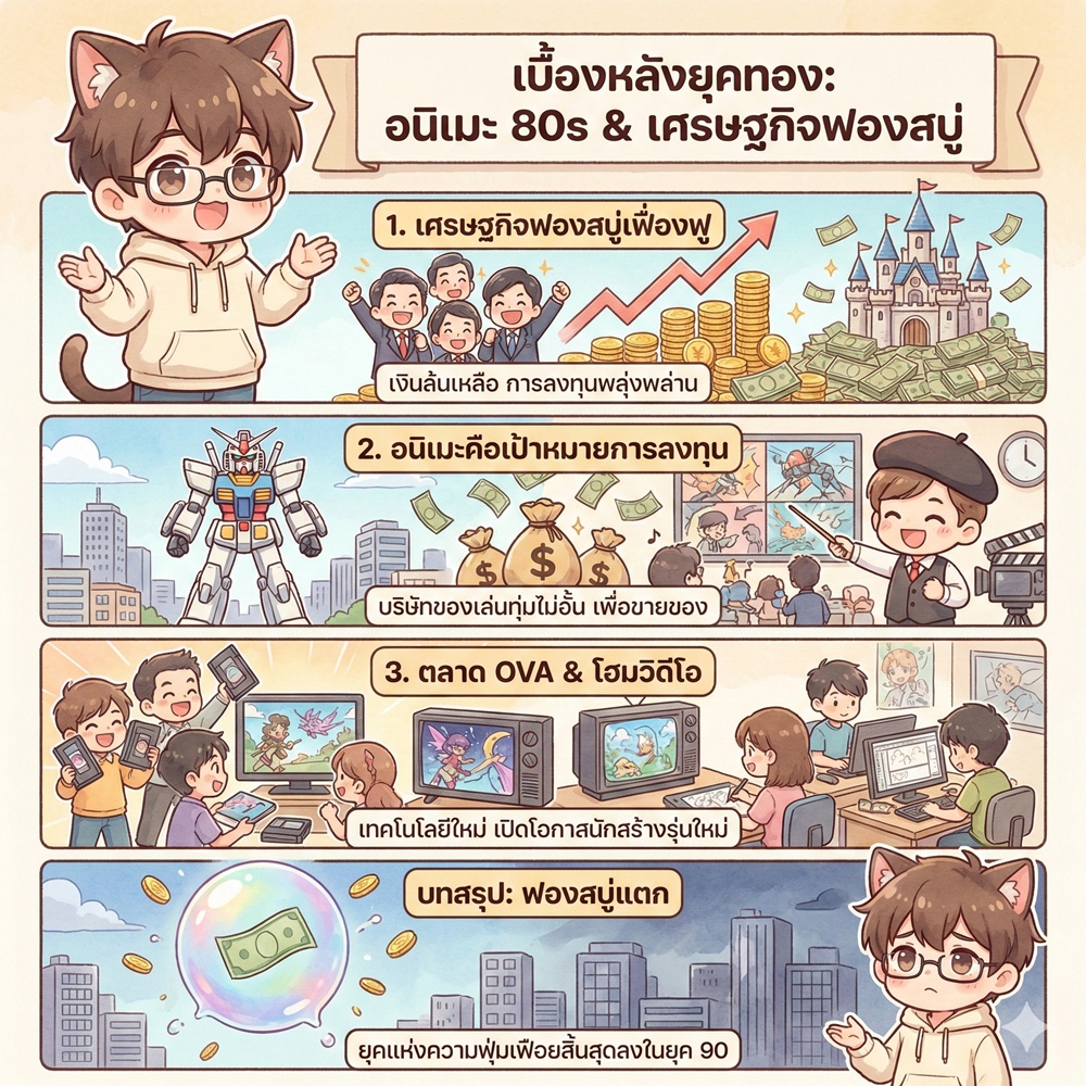 เบื้องหลังยุคทอง ทุนสูงของอนิเมะยุค 1980 1 ยุคทองอนิเมะปี 1980-1989