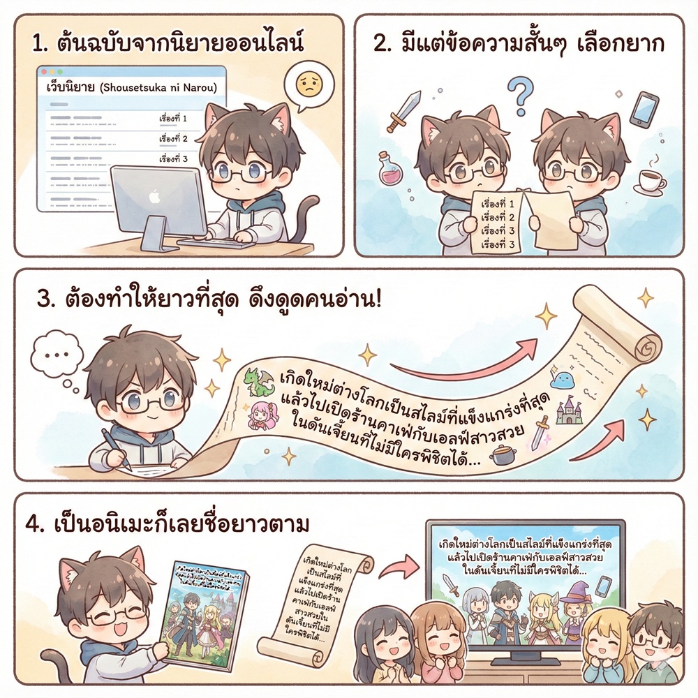 ทำไมอนิเมะบางเรื่องชื่อยาวมากๆ ? 2 อนิเมะ ทำไมชื่อยาว