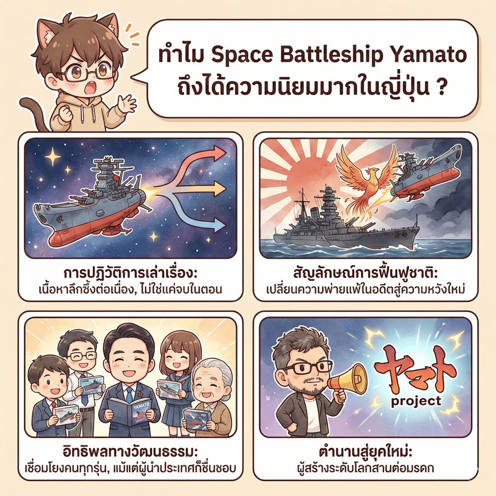 ทำไม Space Battleship Yamato ถึงได้ความนิยมมากในญี่ปุ่น ? 1 ทำไม Space Battleship Yamato ถึงได้ความนิยมมากในญี่ปุ่น