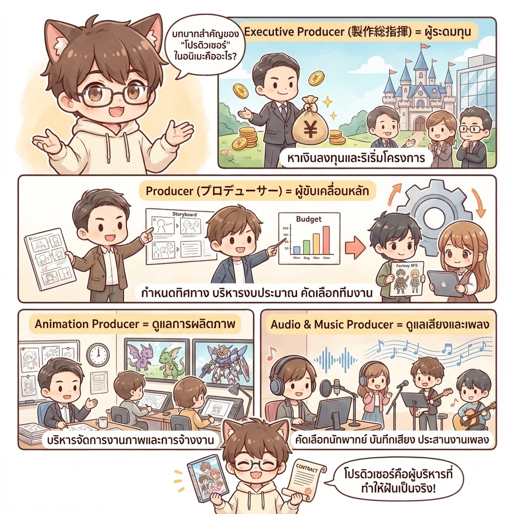 โปรดิวเซอร์อนิเมะ ทำหน้าที่อะไร ? 1 understanding-anime-producer-role