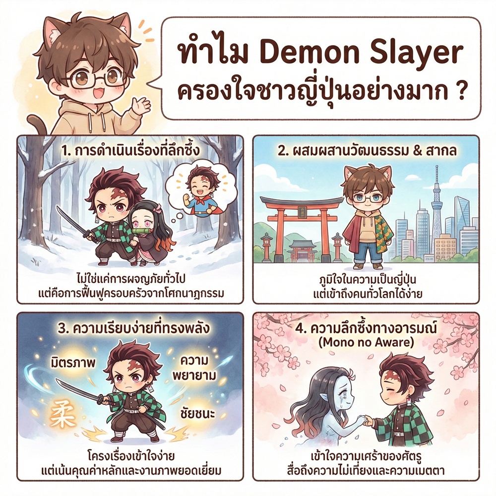 ทำไม Demon Slayer ครองใจชาวญี่ปุ่นอย่างมาก ? 1 ทำไม Demon Slayer ครองใจชาวญี่ปุ่นอย่างมาก ?