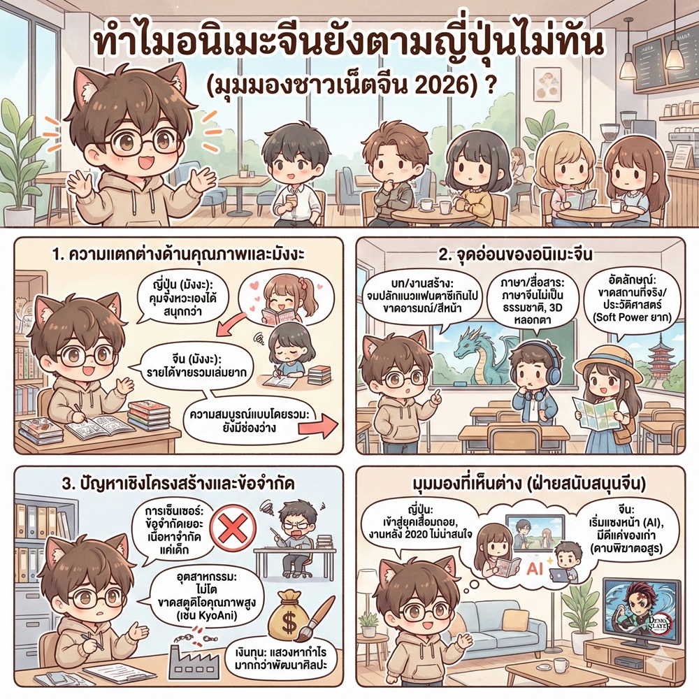 ทำไมอนิเมะจีนยังตามญี่ปุ่นไม่ทัน (มุมมองชาวเน็ตจีน) ? 1 ทำไมอนิเมะจีน ตามอนิเมะญี่ปุ่นไม่ทัน