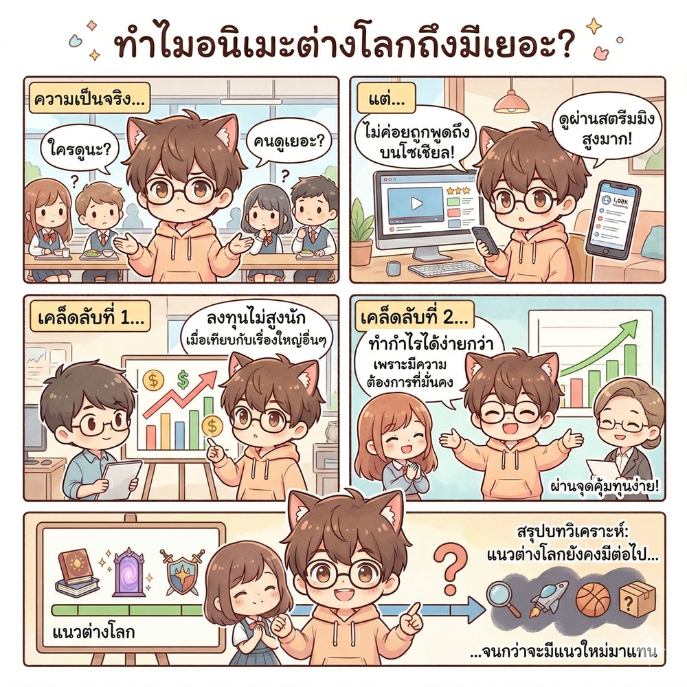 ใครดูอนิเมะต่างโลก ? ทำไมยังมีอนิเมะแนวนี้มาเรื่อยๆ ? 2 Isekai Fantasy ขายดีเสมอ