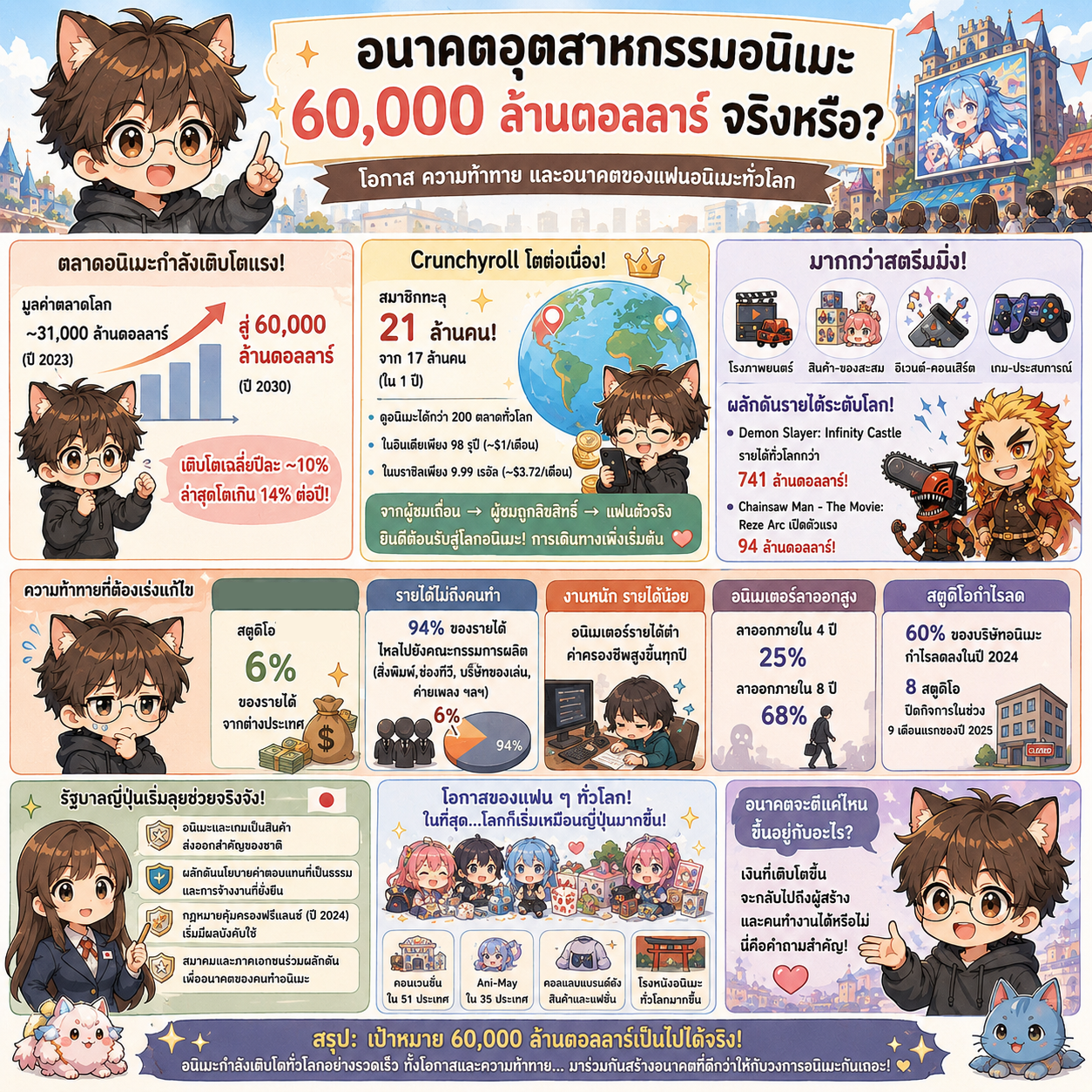 อุตสาหกรรมอนิเมะเติบโตอย่างก้าวกระโดด แต่เงินไม่ถึงมืออนิเมเตอร์ 1 อุตสาหกรรมอนิเมะเติบโตอย่างก้าวกระโดด